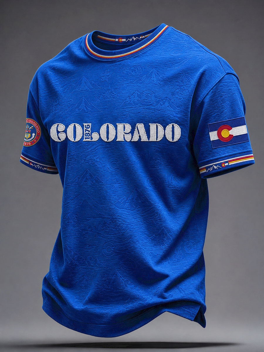 Men's Colorado Day 150 Years Art Printed T-shirt