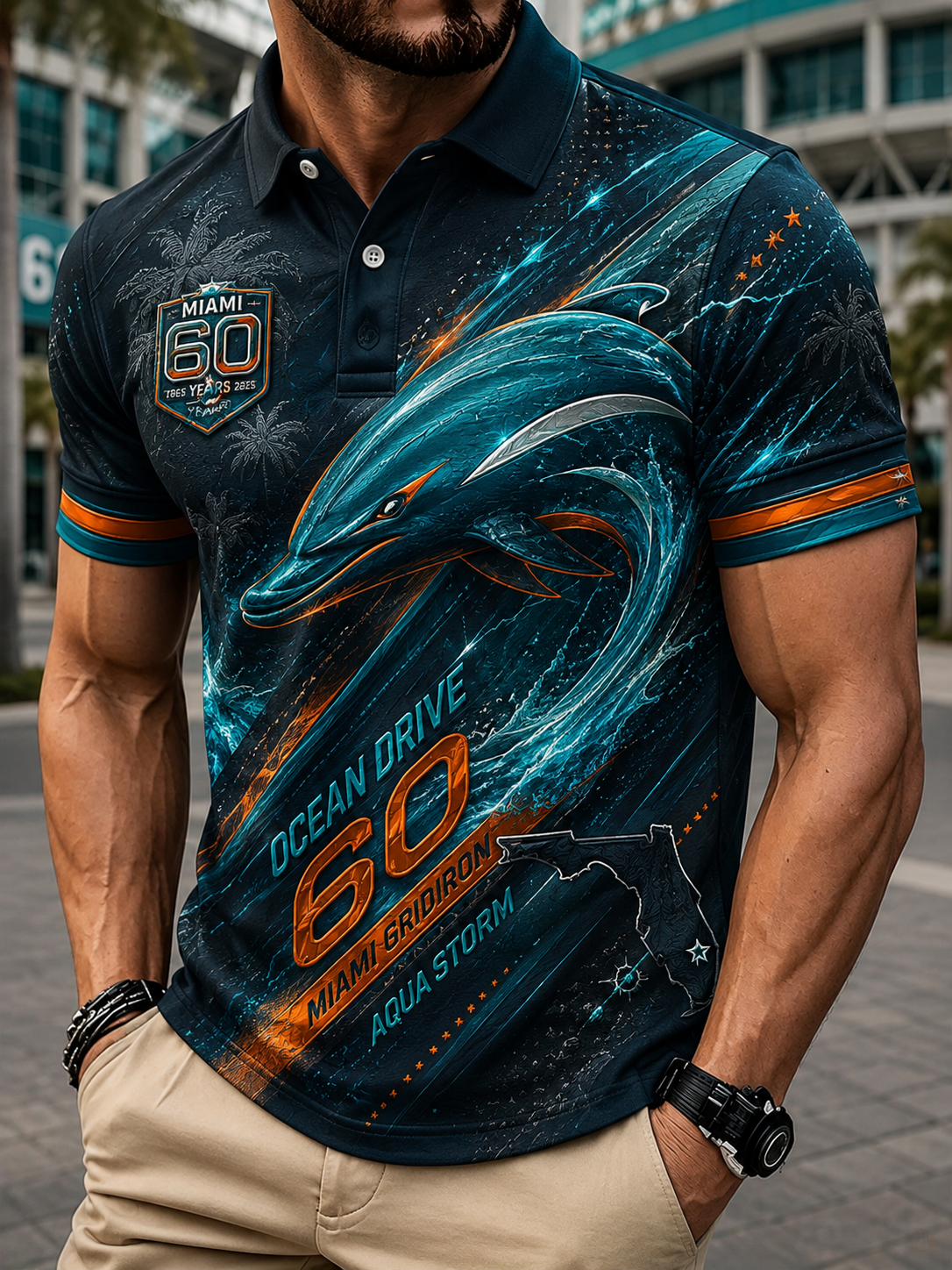 Men's Miami Dolphins Short Sleeve Shirt