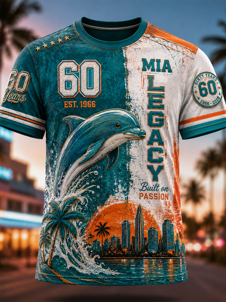 Men's Miami Dolphins Short Sleeves T-Shirt