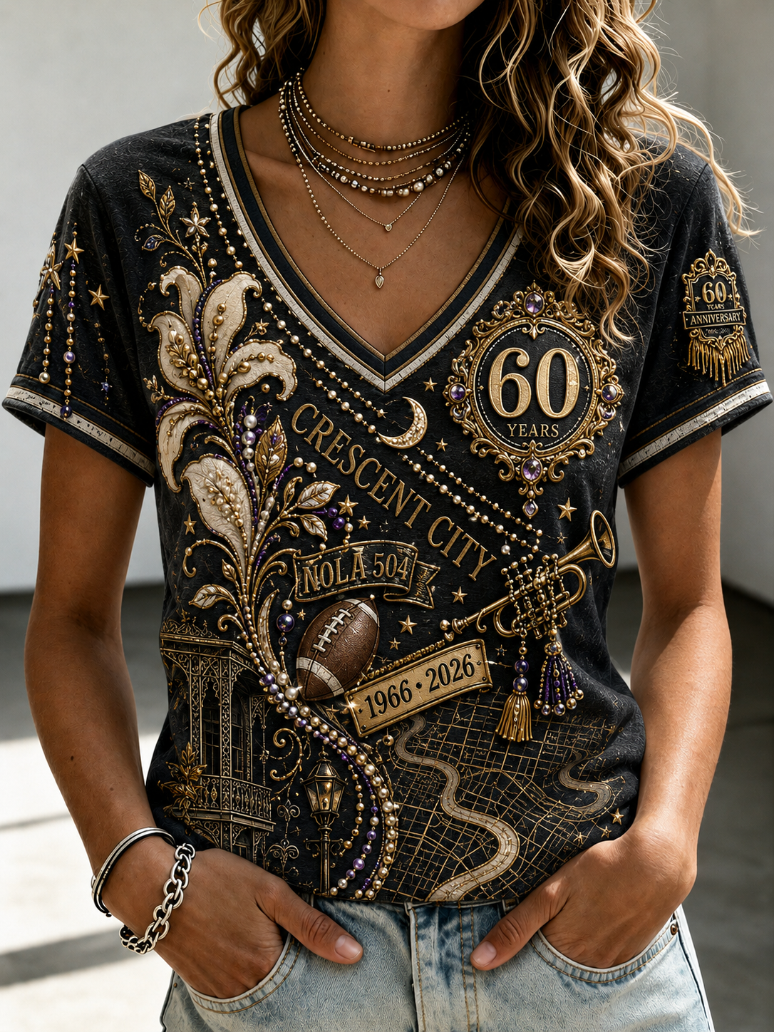 Women's V-Neck Short-Sleeved T-Shirt