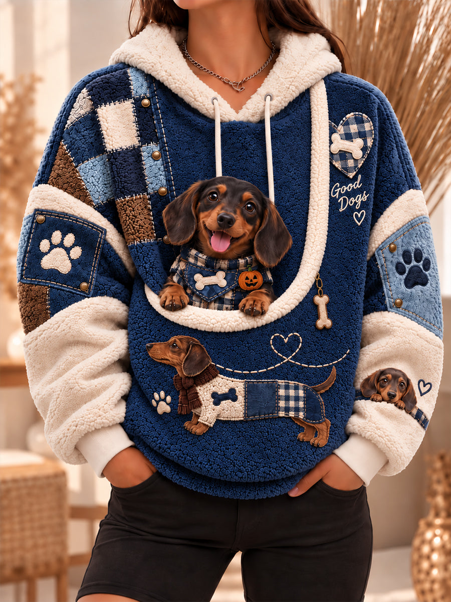 Women‘s Fun Animals Hoodie with Pocket for Dogs Cats Dogs Hoodie