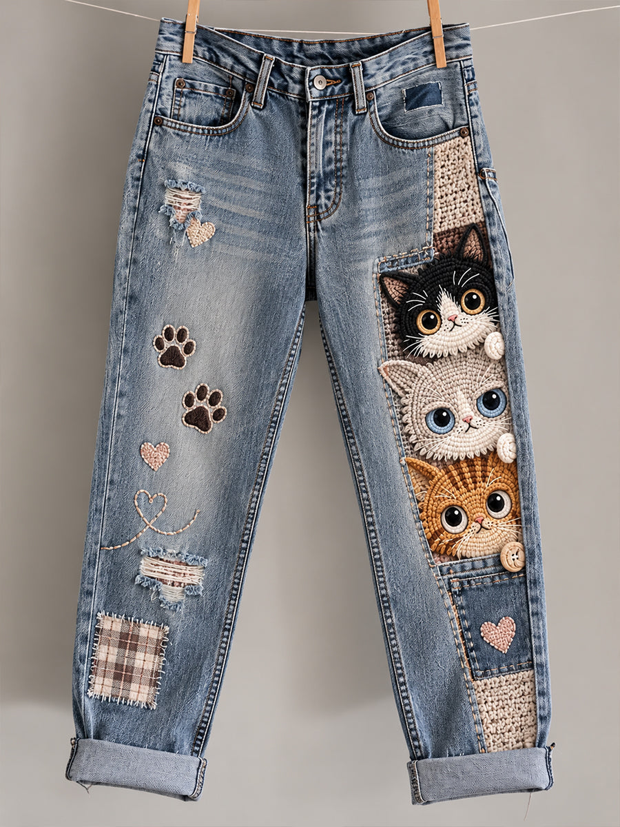 Women‘s Fun Animals Art Print Flared Trousers