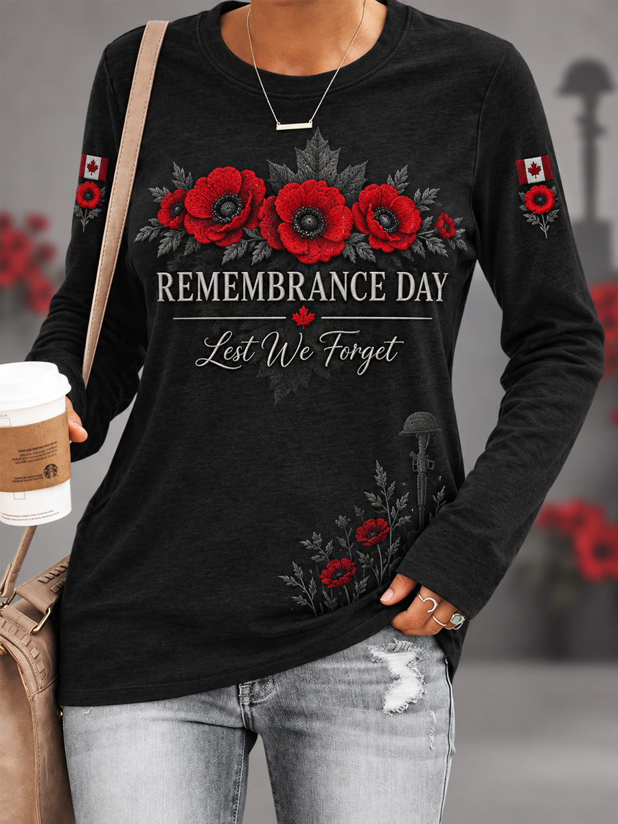Men's Lest We Forget Canada Remembrance Day Hoodie