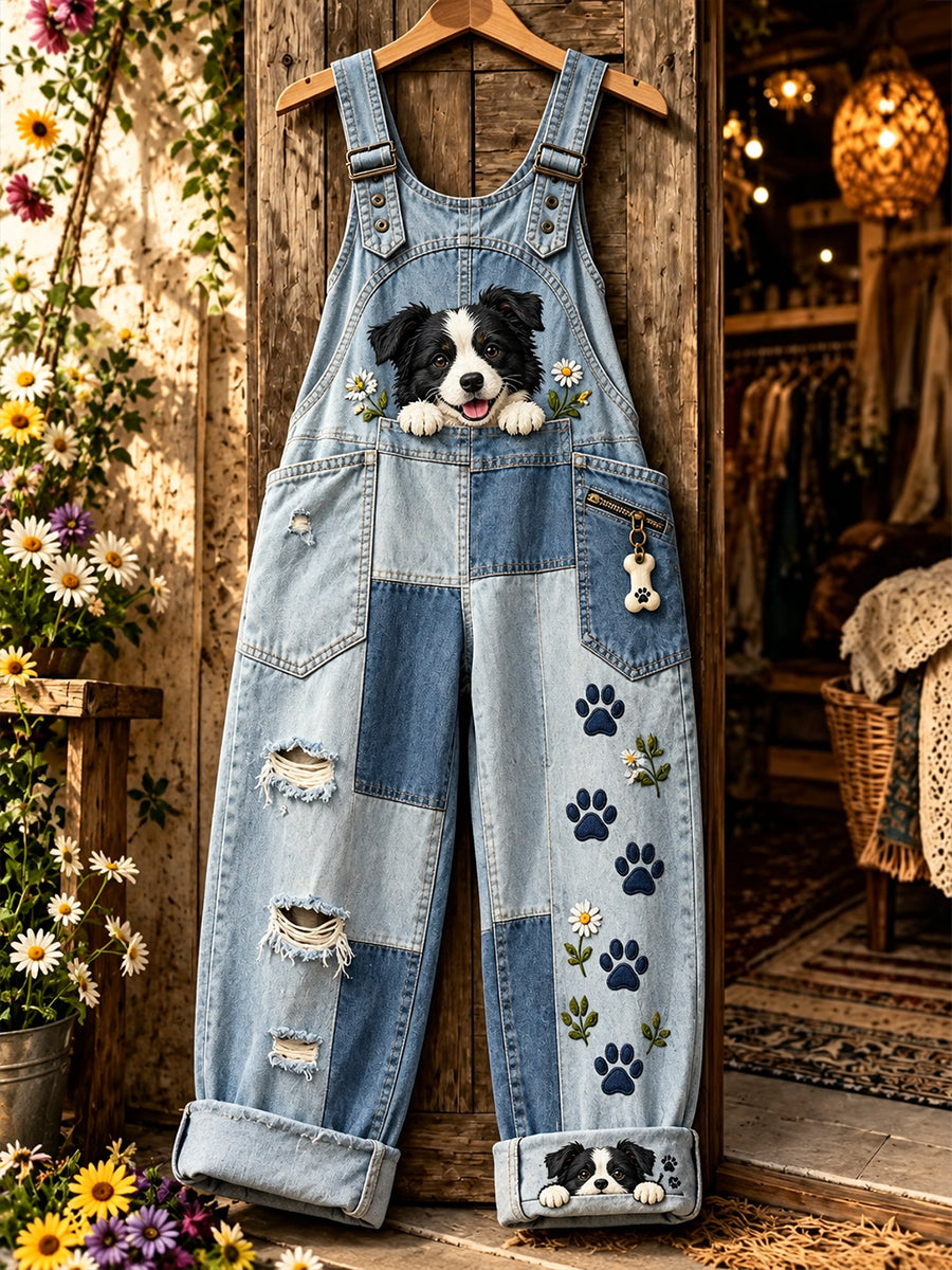 Women's Fun Animal Art Print Casual Overalls