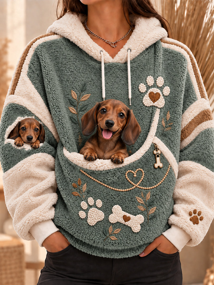 Women‘s Fun Animals Hoodie With Pocket For Dogs Cats Dogs Hoodie