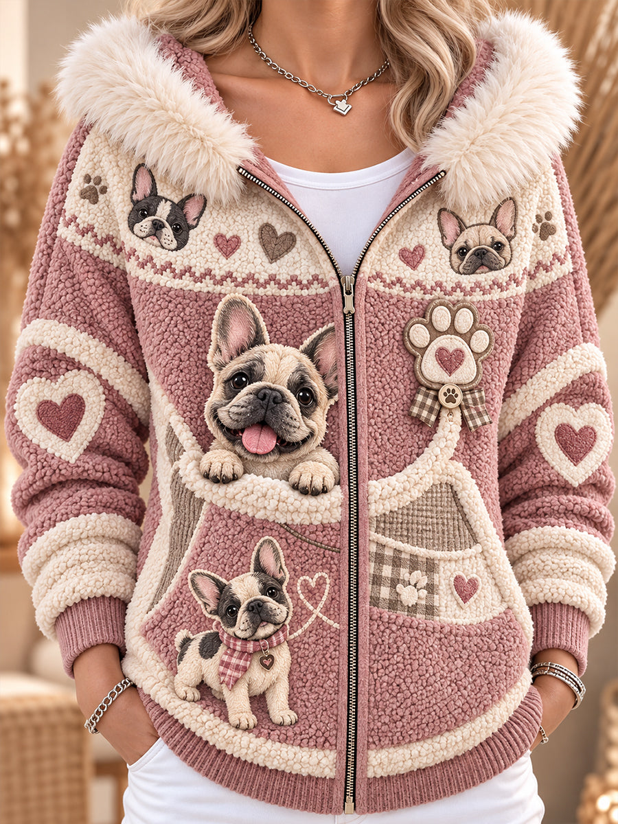 Women's Fun Animals Flannel Hoodie