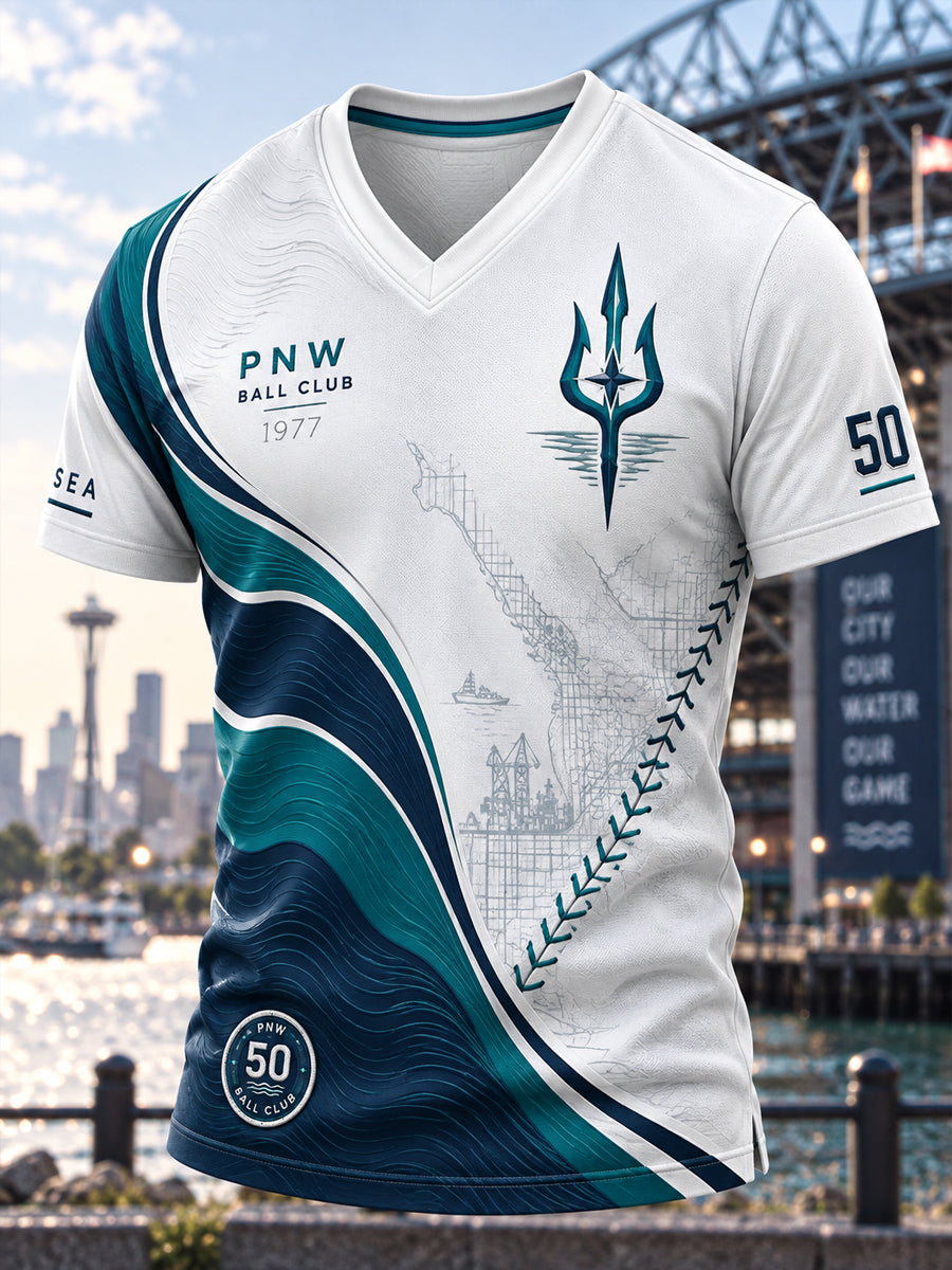 Men's Seattle Mariners V-Neck T-Shirt