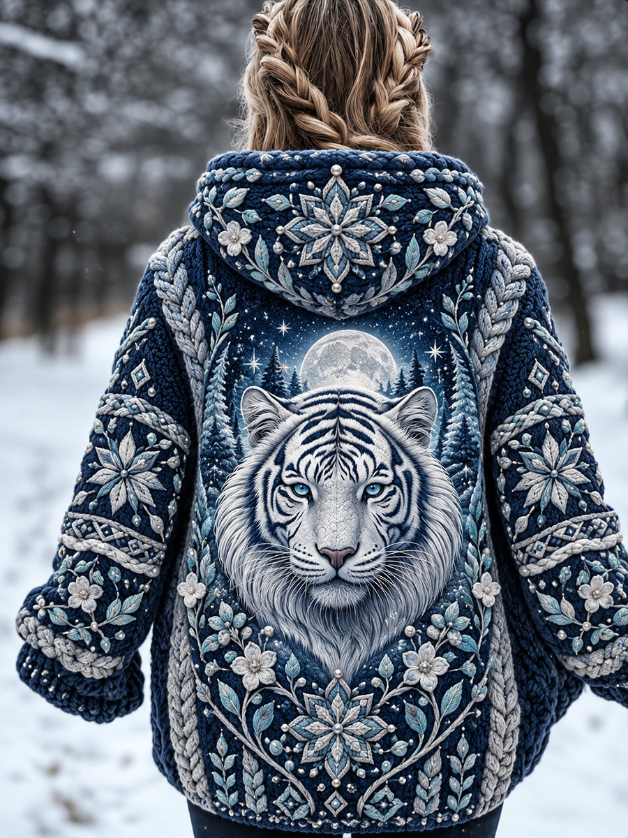 Women's Nordic Forest Animal Cardigan