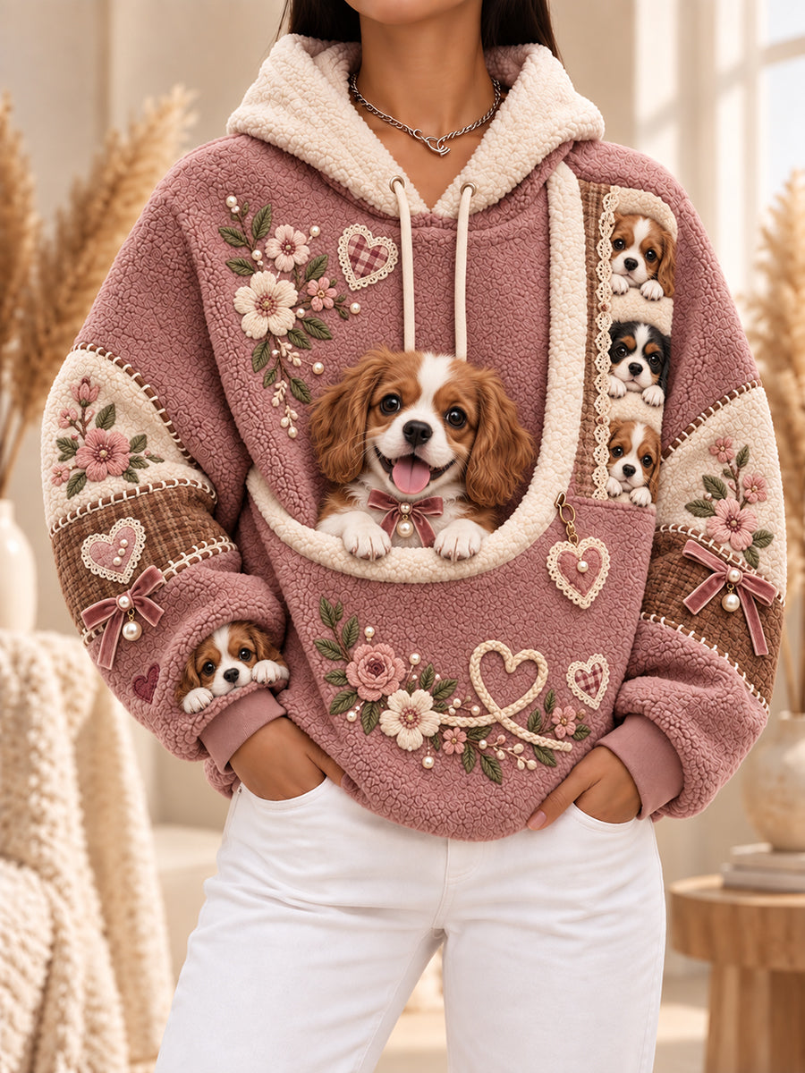 Women Fun Animals Hoodie with Pocket for Dogs Cats Dogs Hoodie