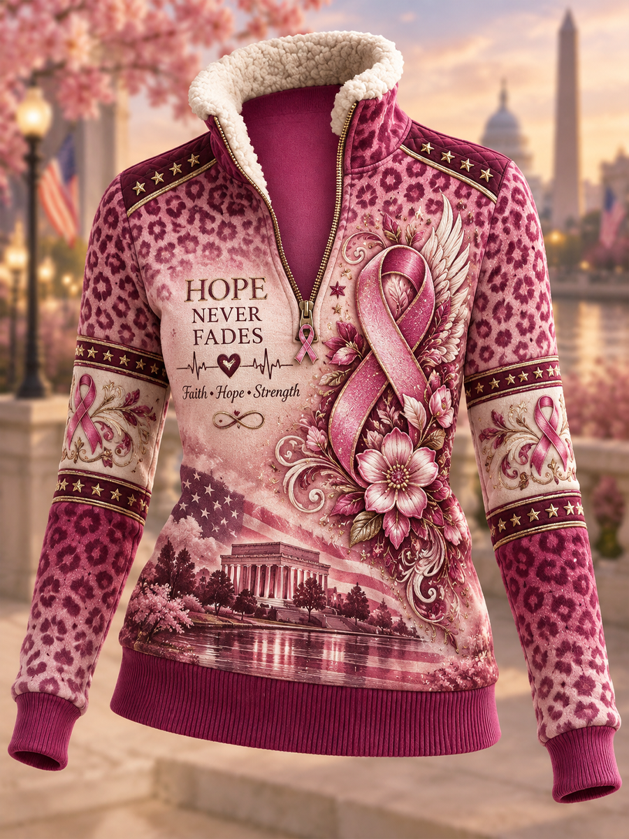 Women's Breast Cancer Awareness Campaign Composite Fleece Hoodie