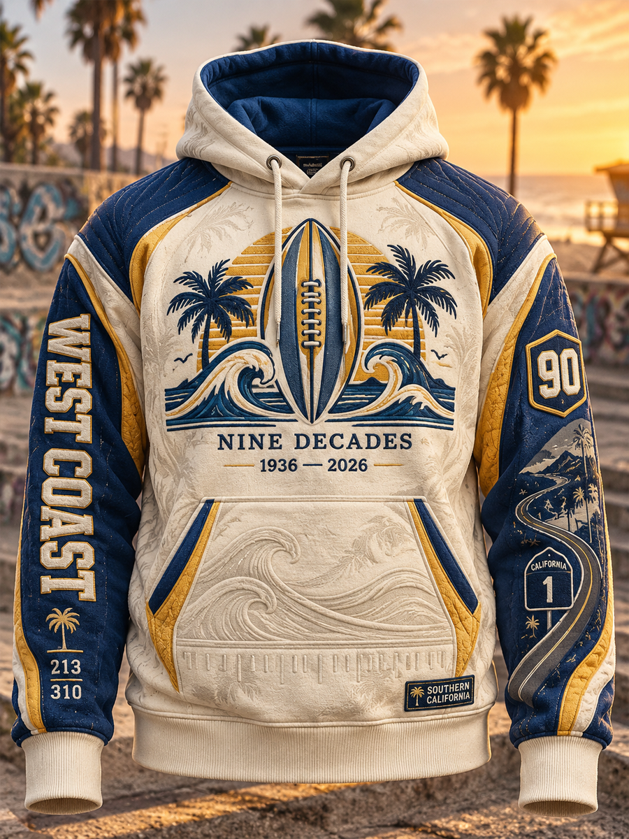 Men's Los Angeles Rams Oversized Drop-Shoulder Hoodie With Pockets