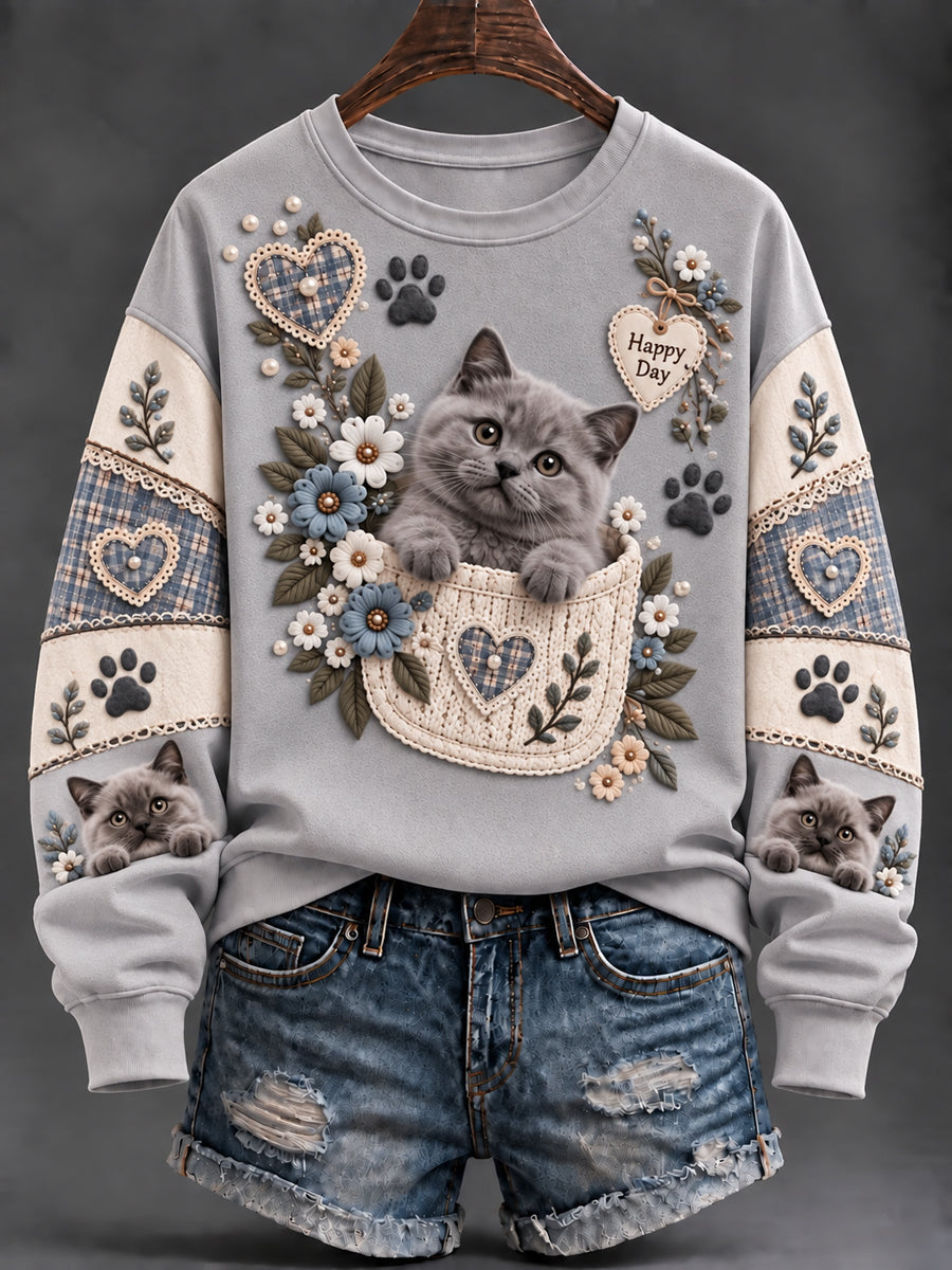 Women's Cute Animals Print Sweatshirt