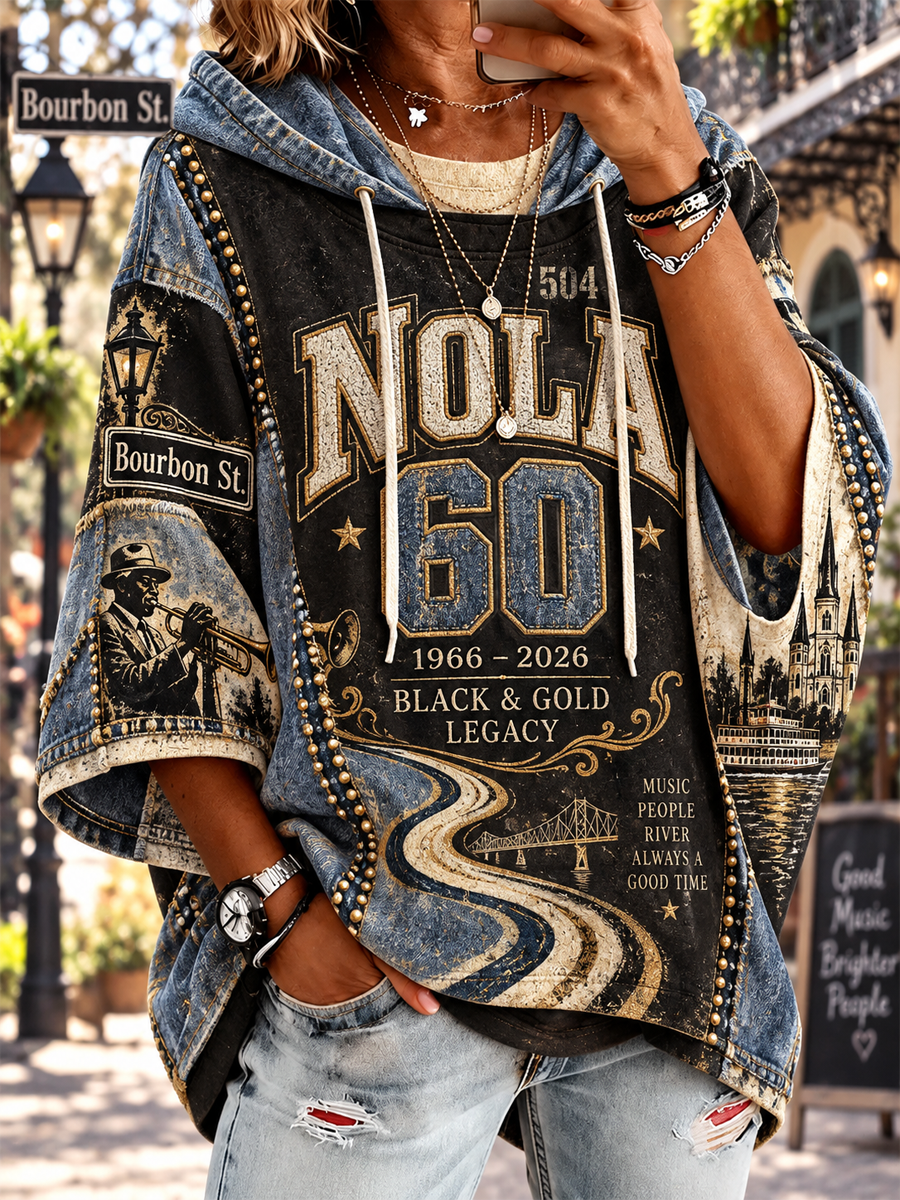 Women’S New Orleans Saints Short-Sleeve Hoodie