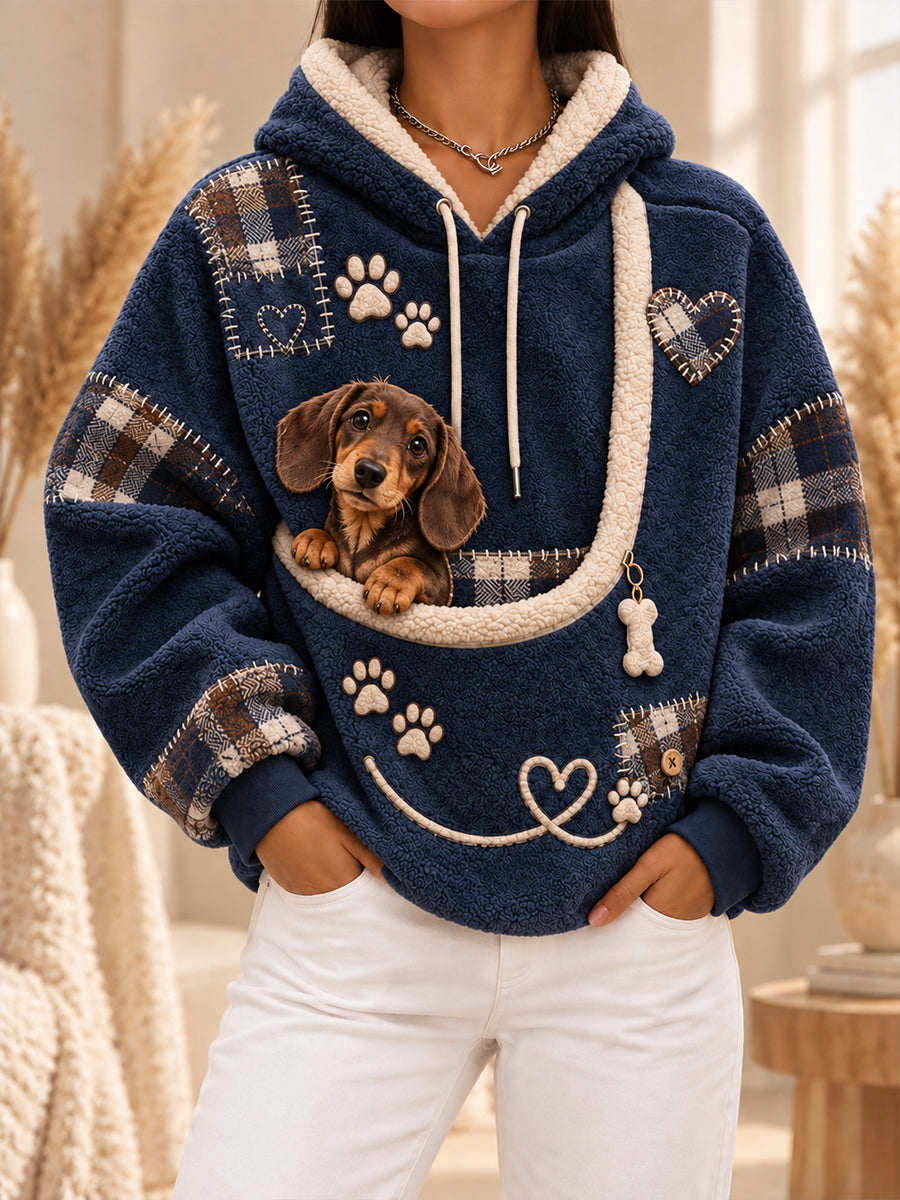 Women Fun Animals Hoodie with Pocket for Dogs Cats Dogs Hoodie