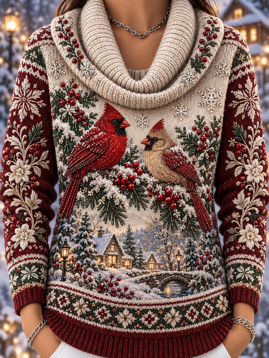 Women's Nordic Animal Cozy Knit Top
