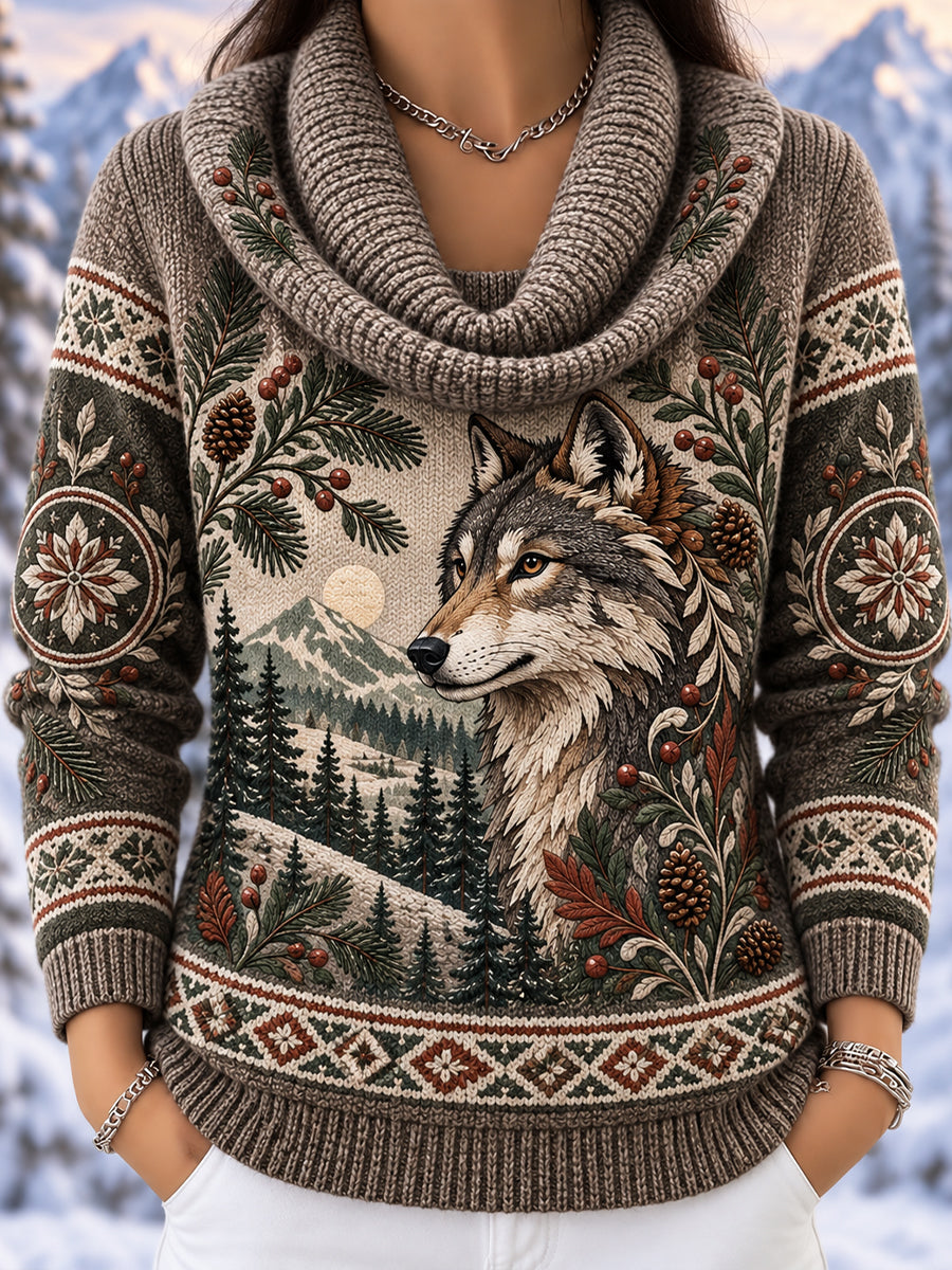 Women's Nordic Animal Cozy Knit Top