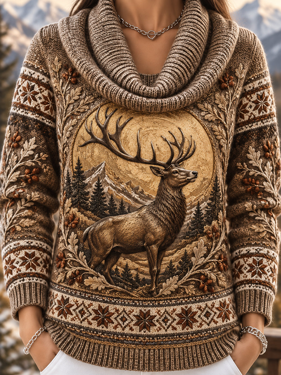 Women's Nordic Animal Cozy Knit Top