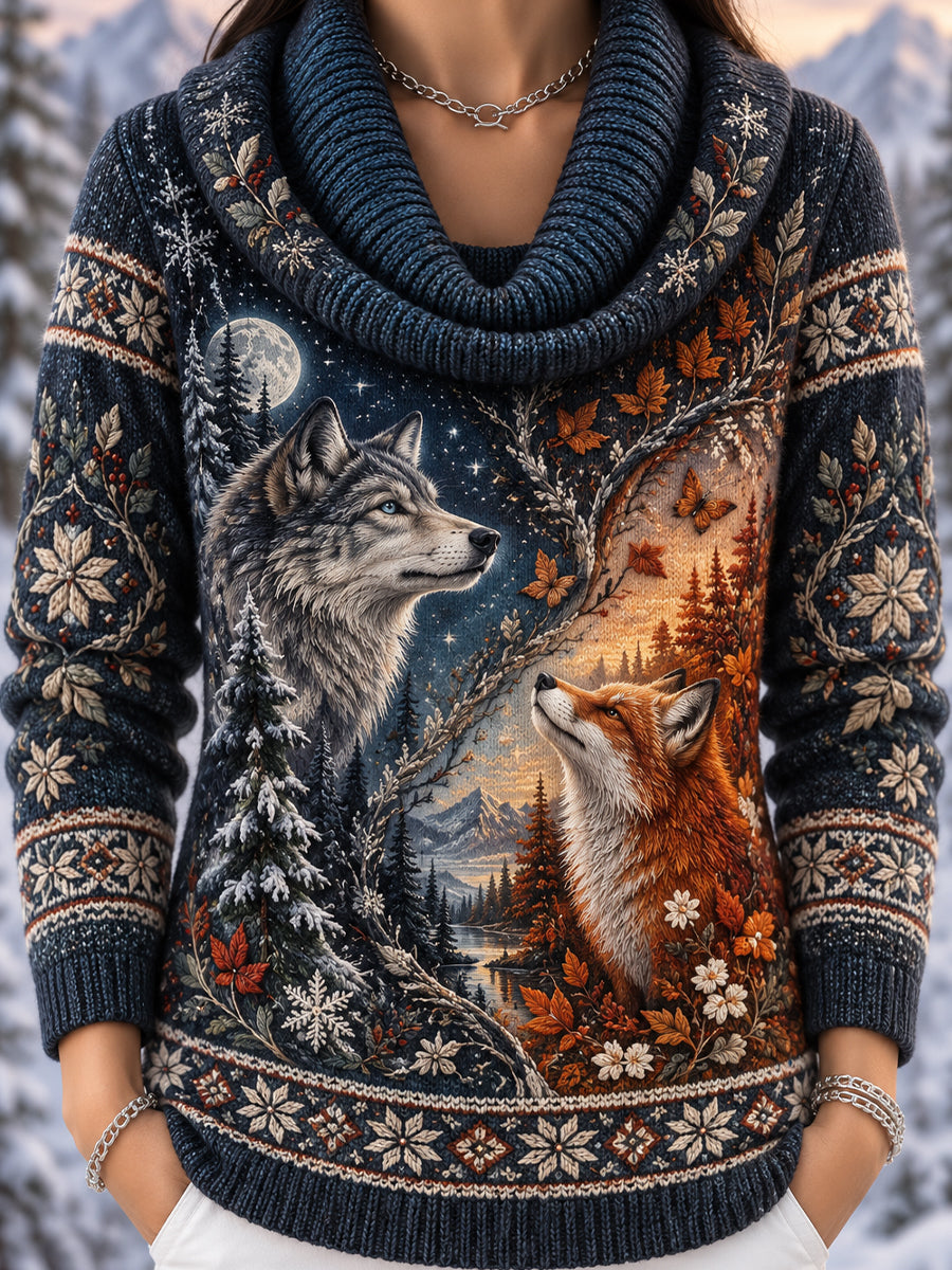 Women's Nordic Animal Cozy Knit Top