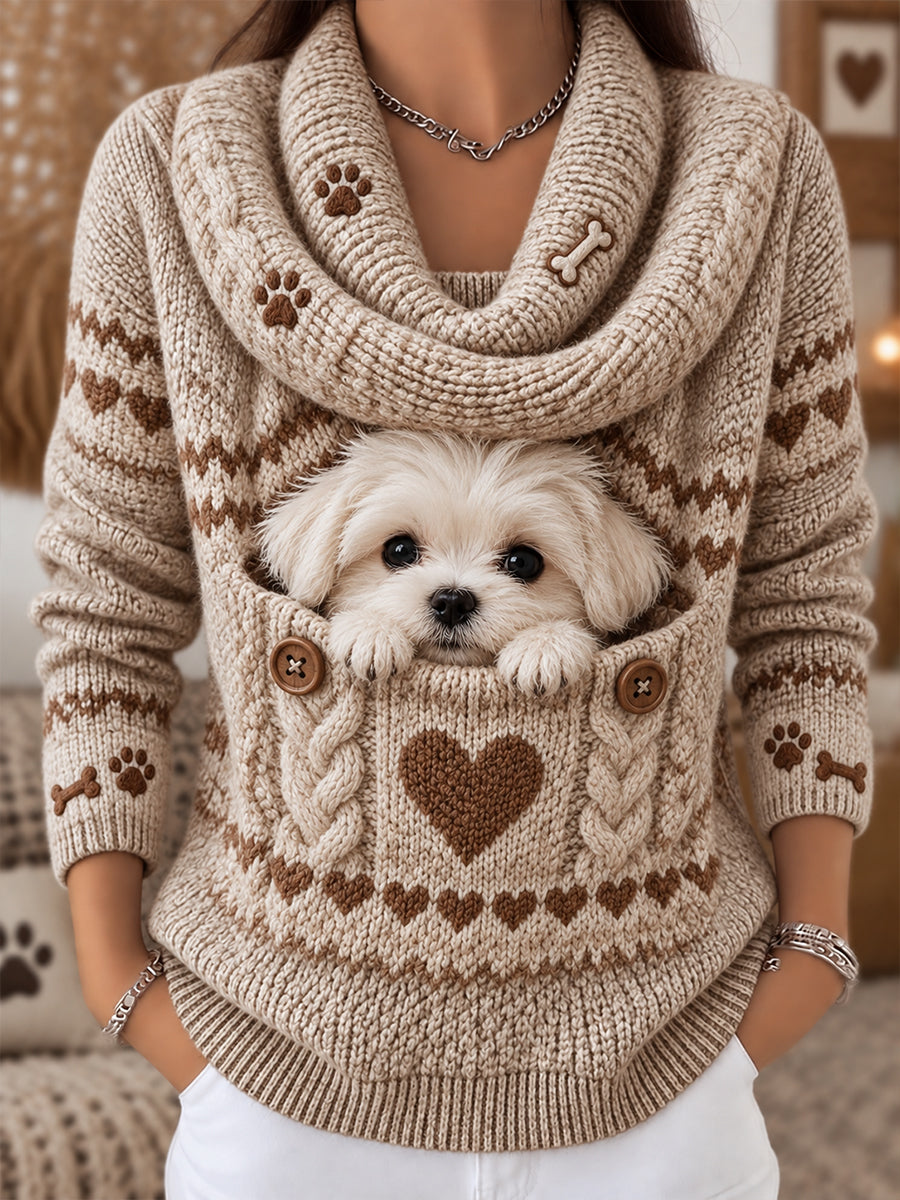 Women's Fun Animal Comfortable Knit Top