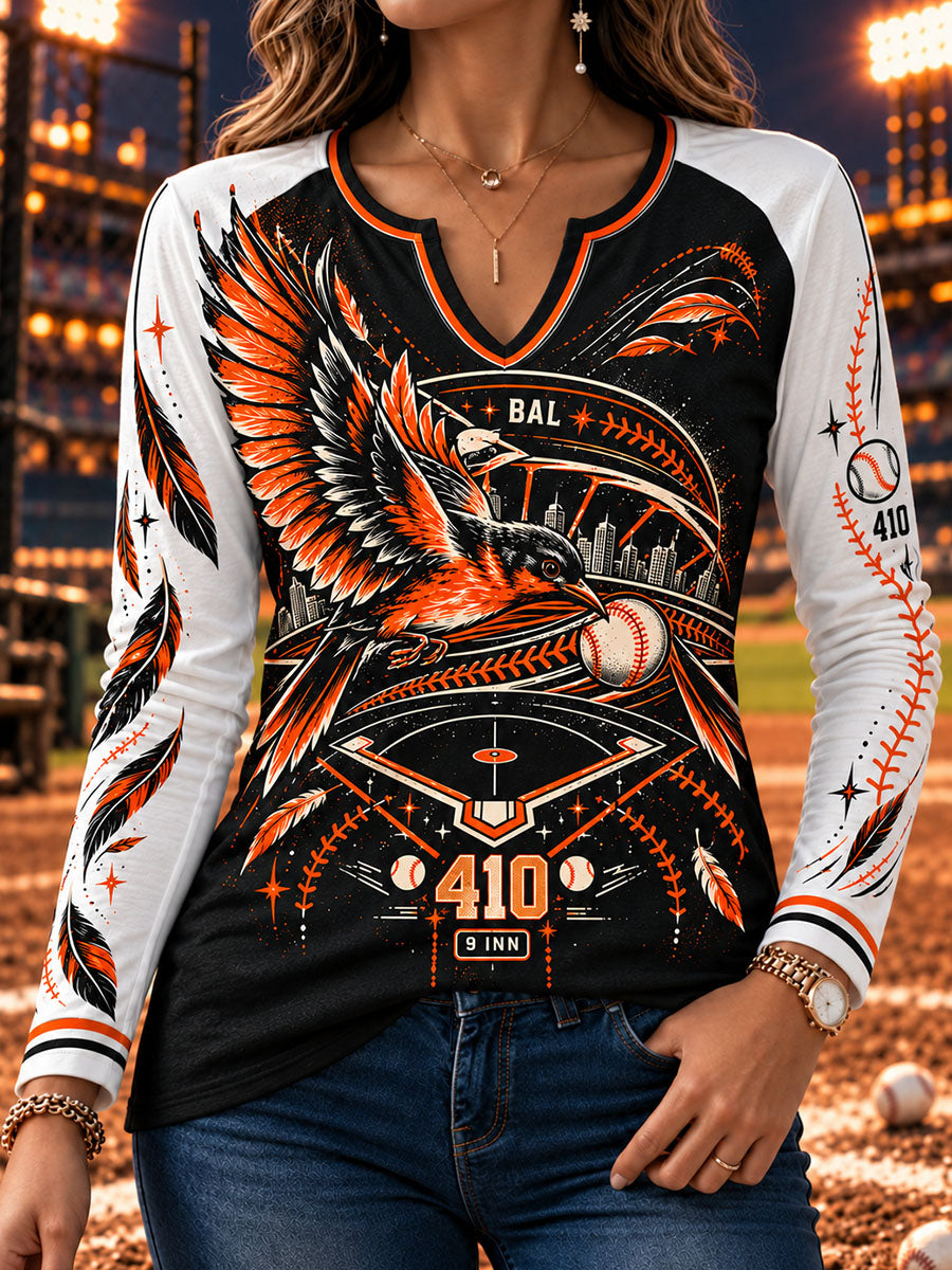 Women's Casual Patchwork V-Neck T-Shirt