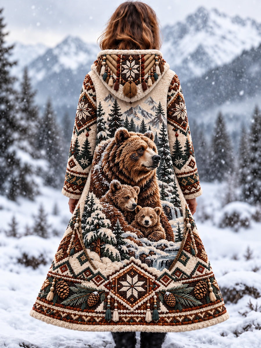 Women's Nordic Forest Animal Flannel Jacket