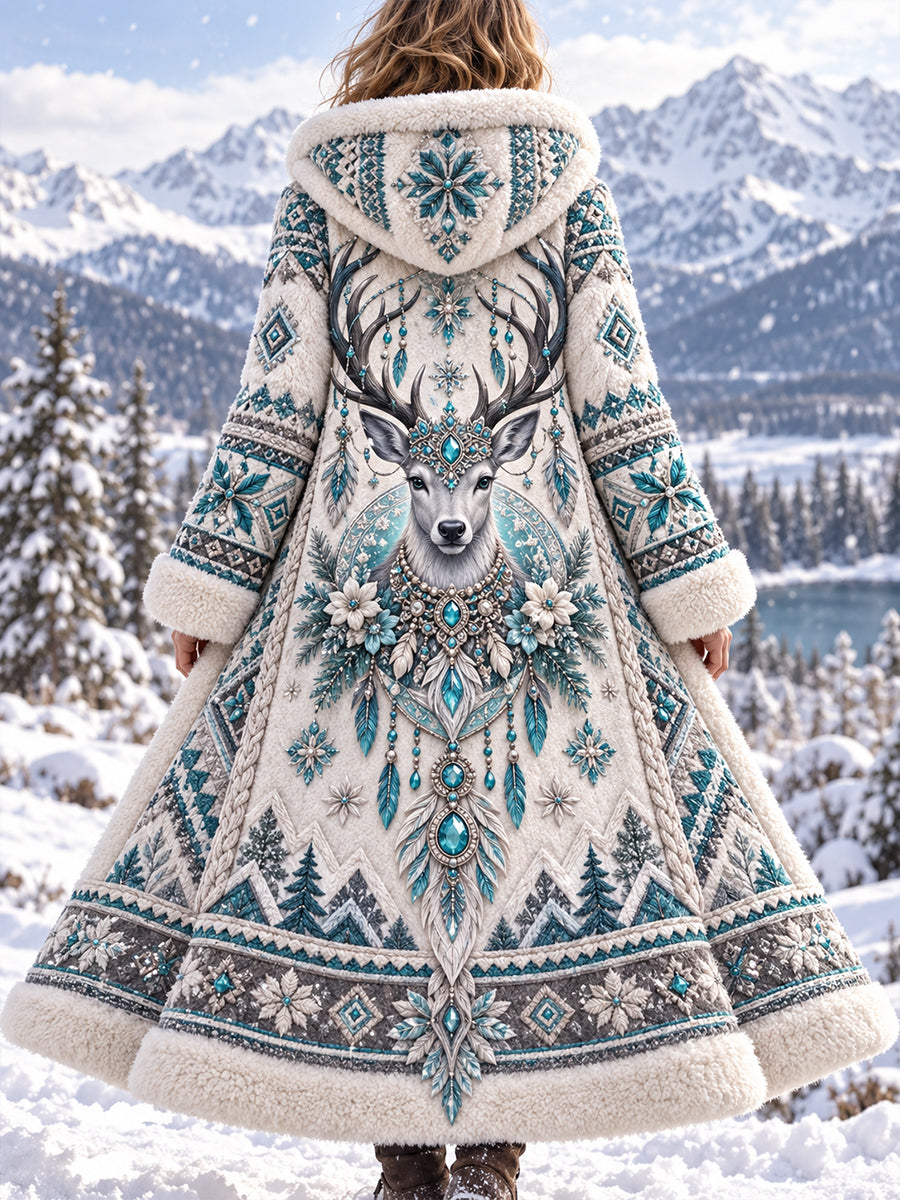 Women's Nordic Animals Flannel Jacket
