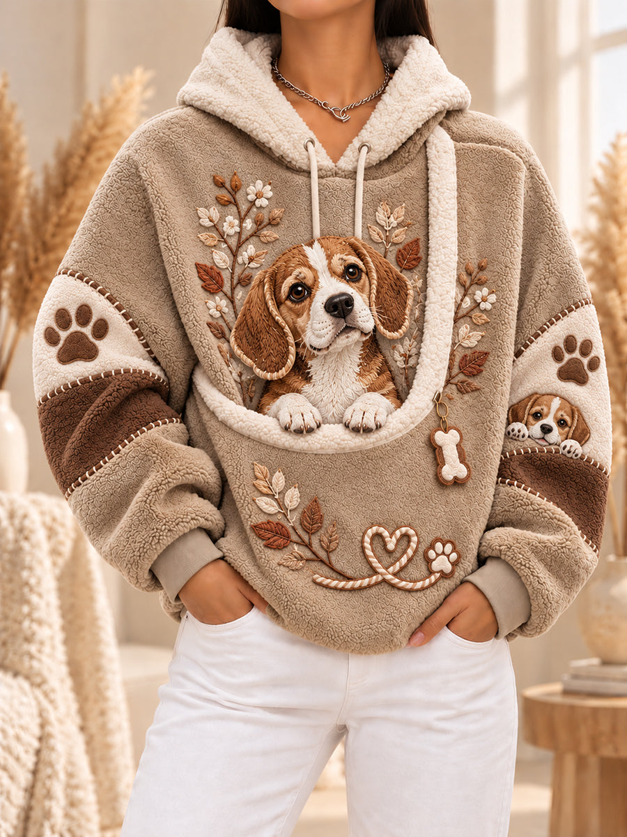 Women Fun Animals Hoodie with Pocket for Dogs Cats Dogs Hoodie