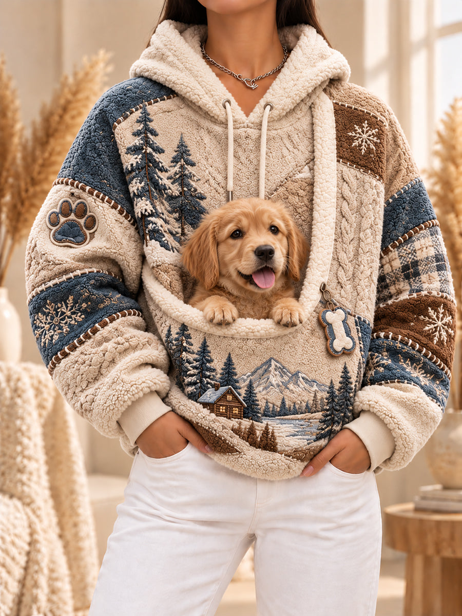Women Fun Animals Hoodie with Pocket for Dogs Cats Dogs Hoodie