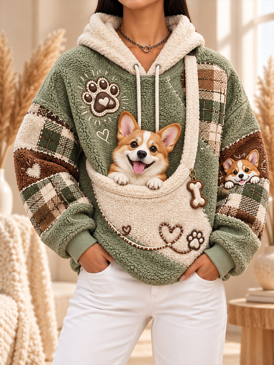 Women Fun Animals Hoodie with Pocket for Dogs Cats Dogs Hoodie