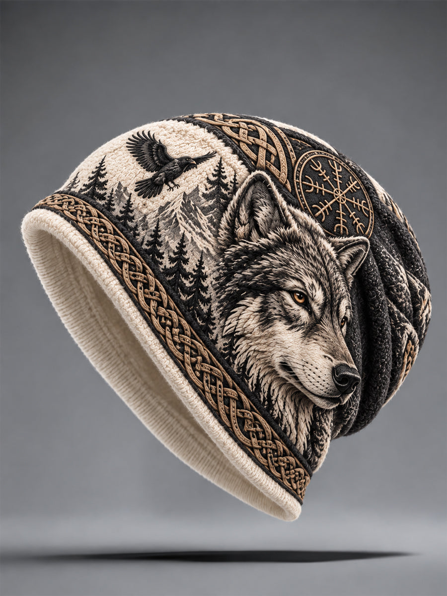 Viking Art Vintage Autumn And Winter Warm Cold Knitted Hat
