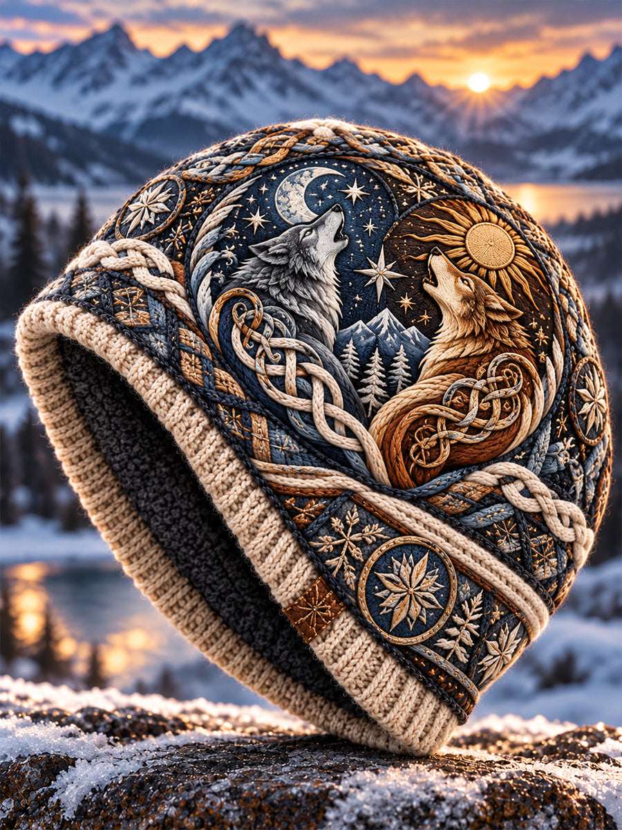 Unisex Nordic Animal Design Print Hat