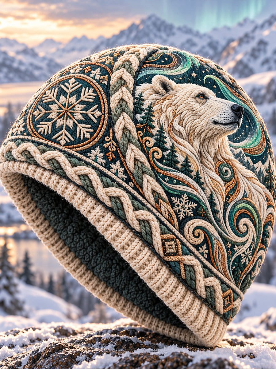 Unisex Nordic Animal Design Print Hat