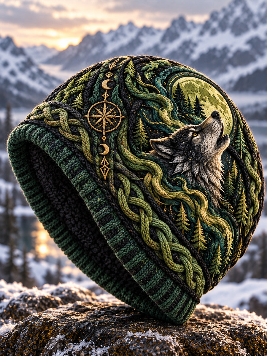 Unisex Nordic Animals Print Hat