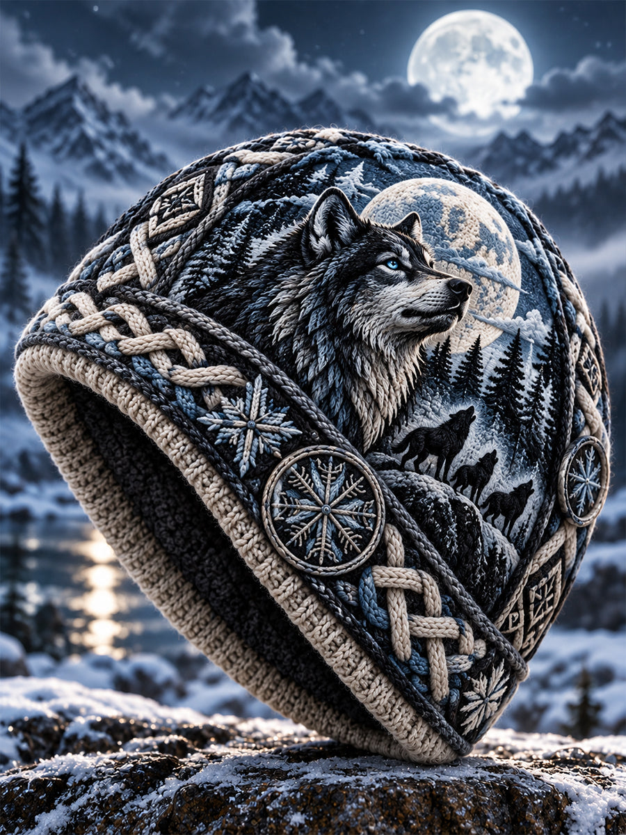 Unisex Nordic Animals Print Hat