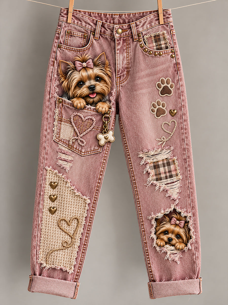 Women's Playful Puppy Trousers