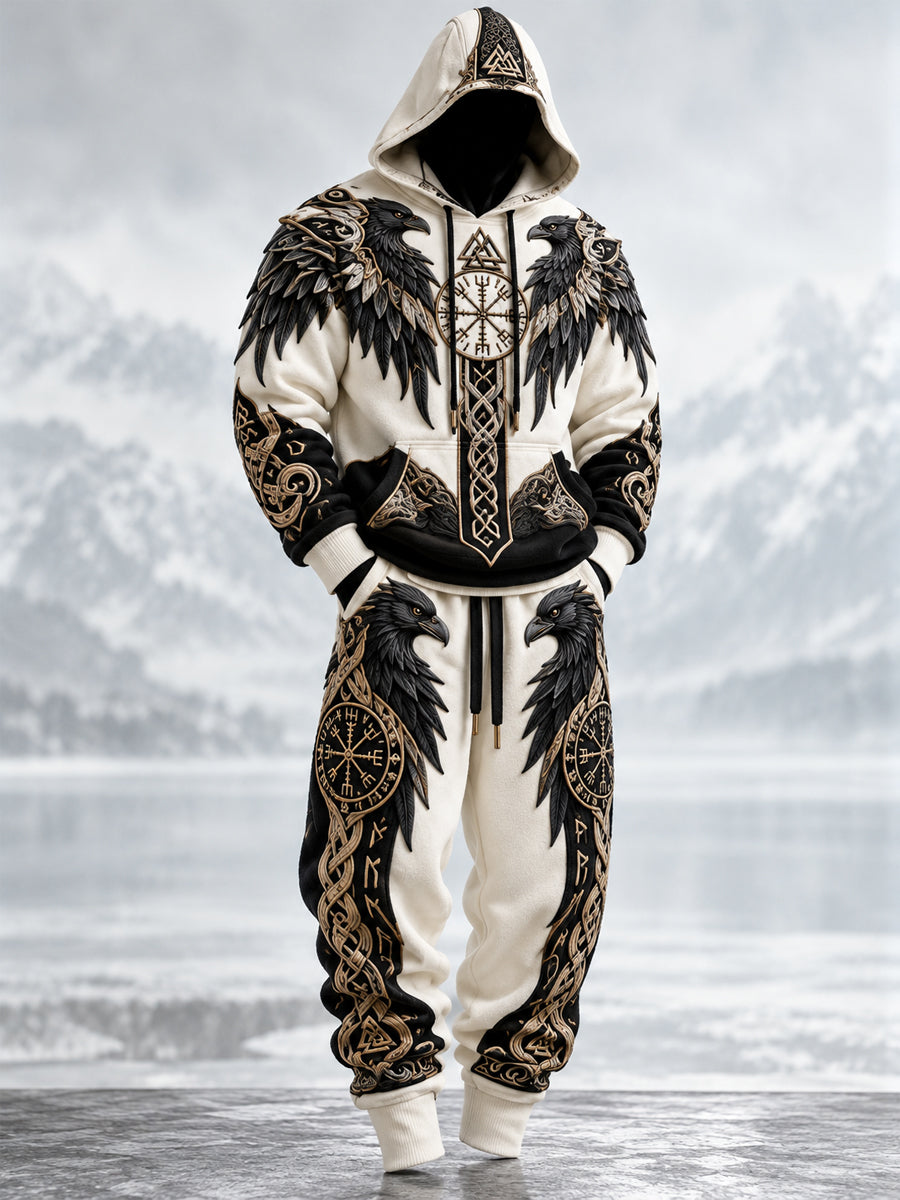 Men's Viking Art Hoodie Set