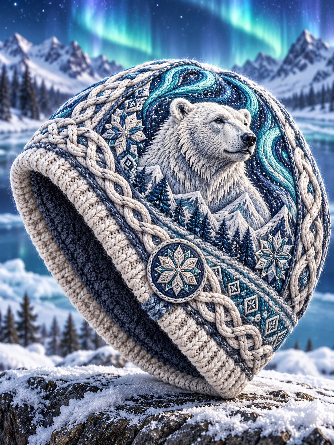 Unisex Nordic Animals In Autumn And Winter Print Hat