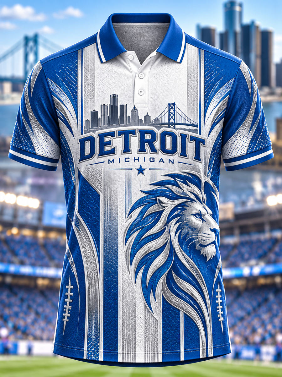 Men's Detroit Lions Polo Shirt