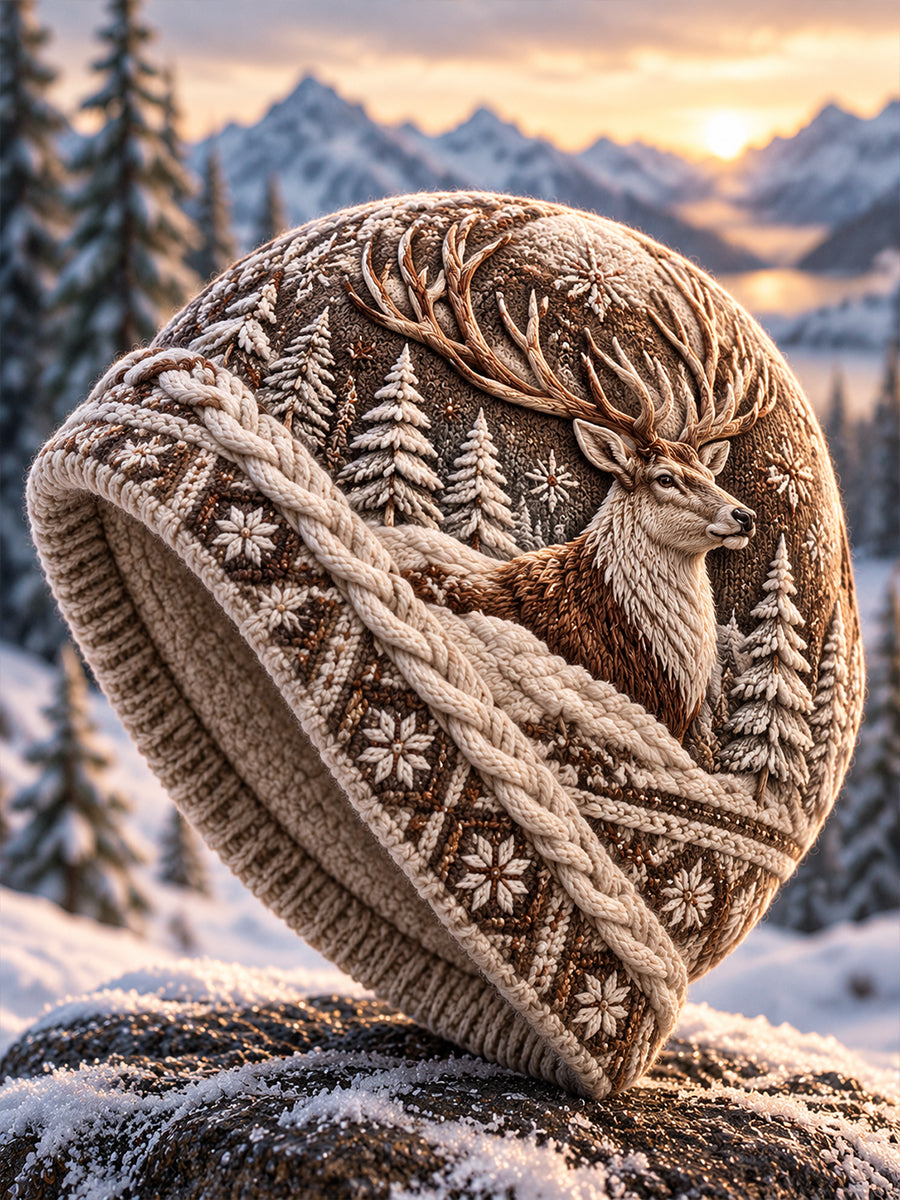 Nordic Autumn And Winter Animals Cold Knitted Hat