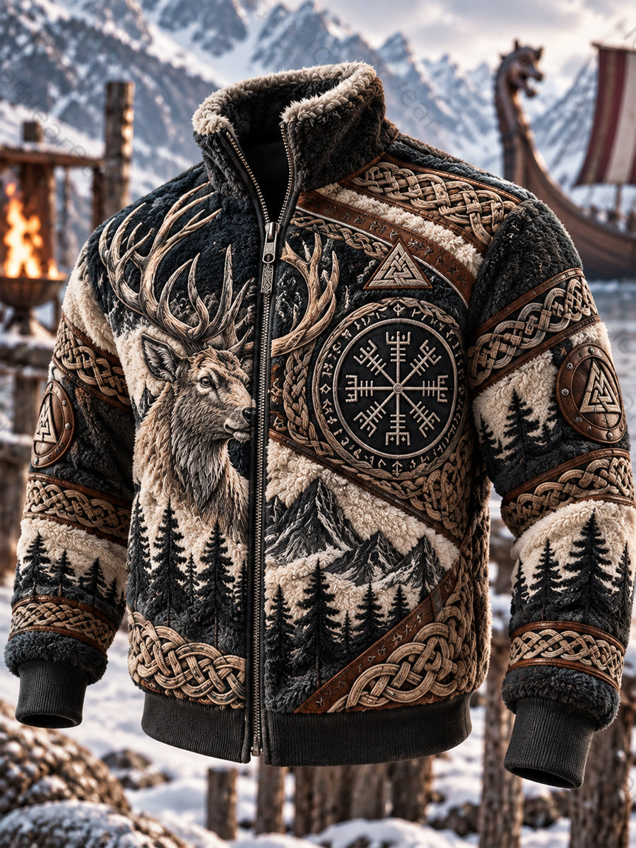 Men's Viking Art Flannel Jacket