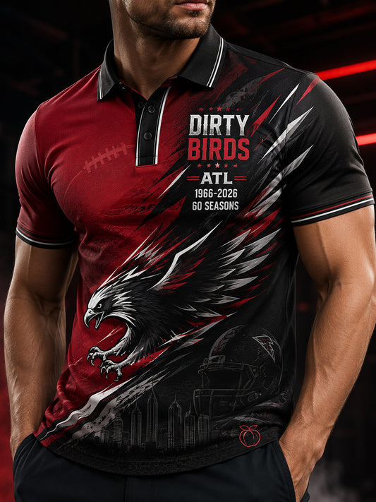 Men's Atlanta Falcons 60th Anniversary Art Print Polo