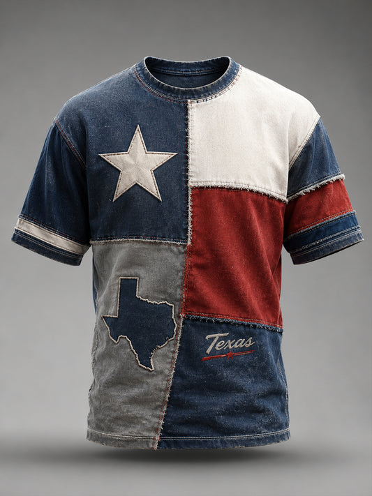 Men's Texas-Inspired Art Print T-Shirt