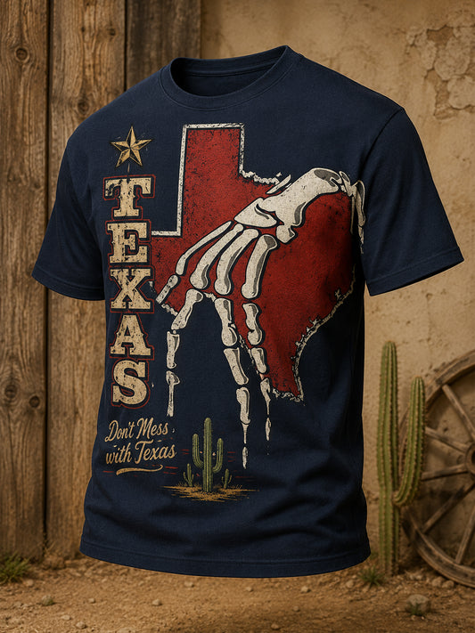 Men's Texas West Cowboy Art Print T-Shirt