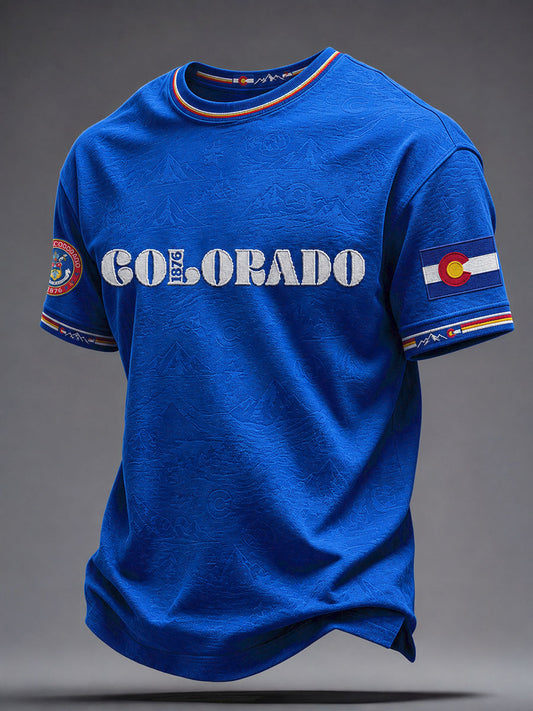 Men's Colorado Day 150 Years Art Printed T-shirt