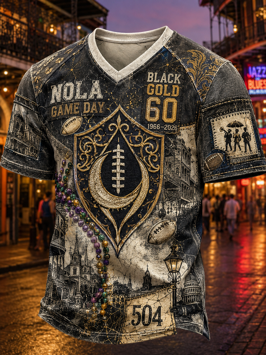 Men's New Orleans Saints V-Neck T-Shirt