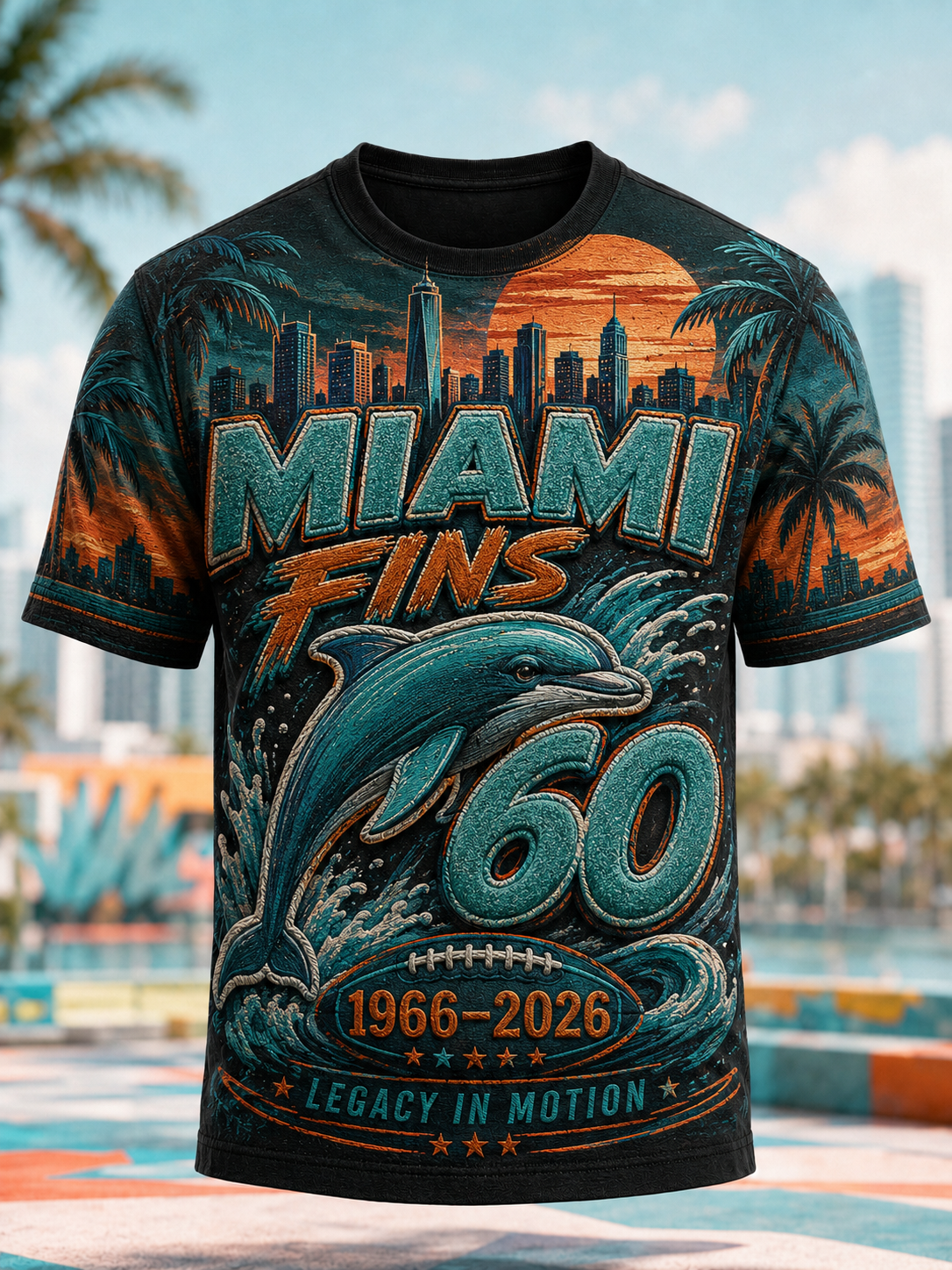 Men's Miami Dolphins Short Sleeves T-Shirt