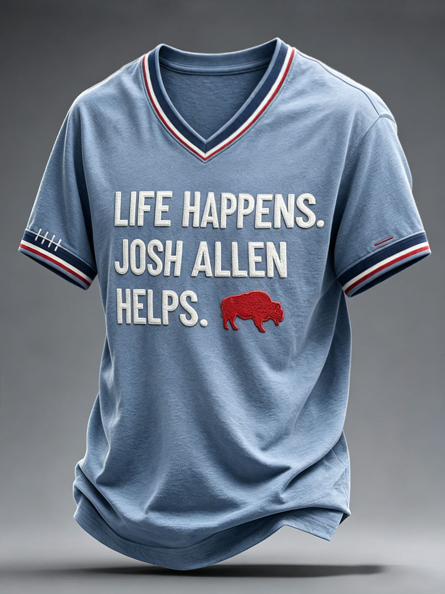 Men's Football Lover Bulls BUF Art Printed T-shirt