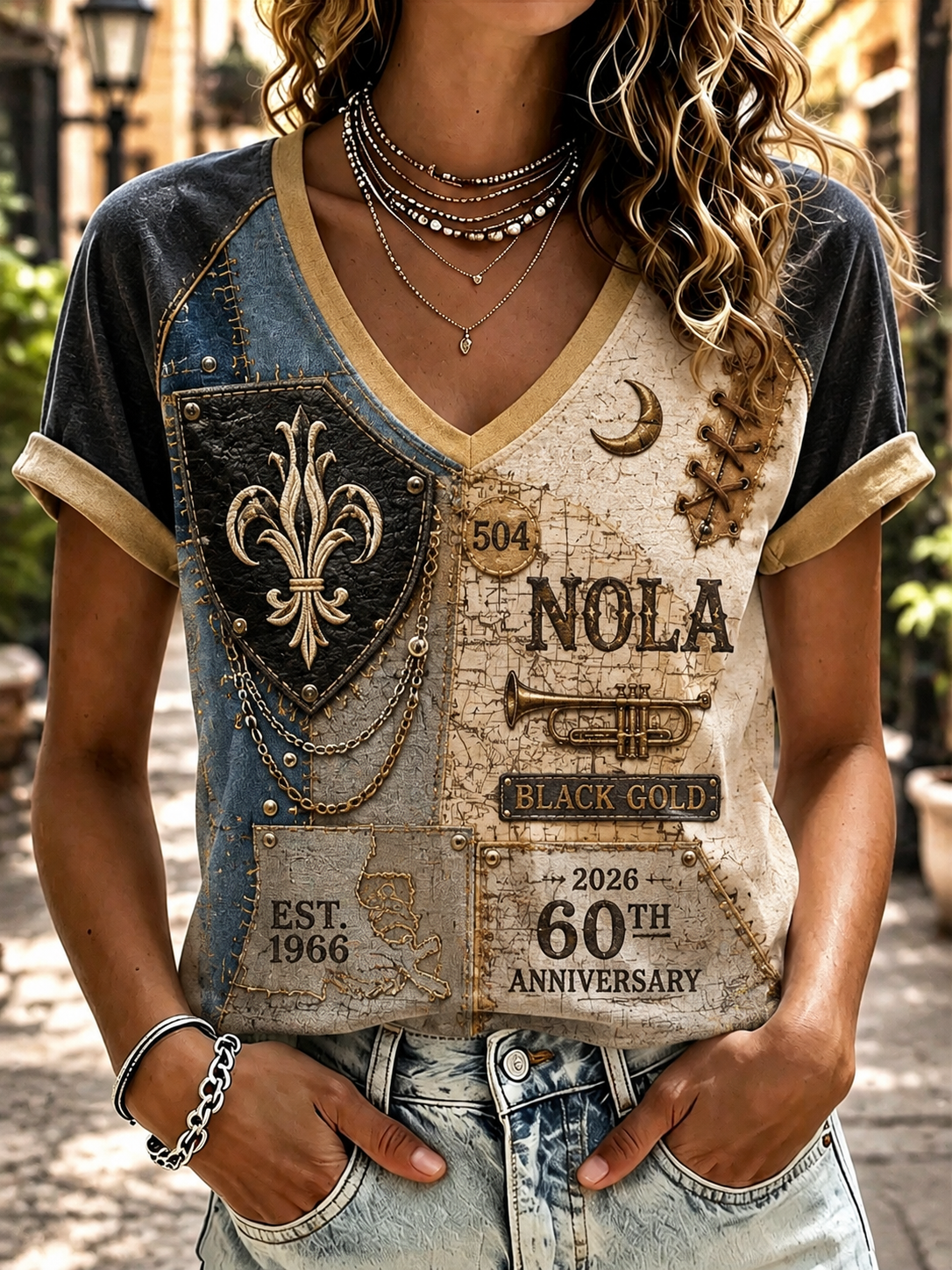 Women's V-Neck Off-Shoulder Short-Sleeved T-Shirt