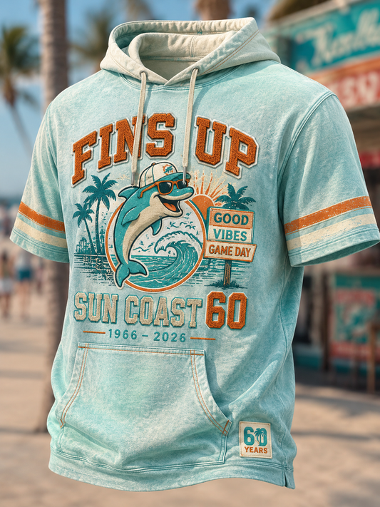 Men's Casual Short Sleeve Hoodie