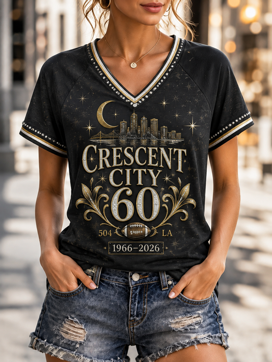 Women's V-Neck Off-Shoulder Short-Sleeved T-Shirt